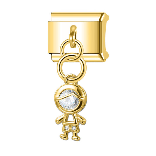 Eslabón Niño KB Dorado Colgante