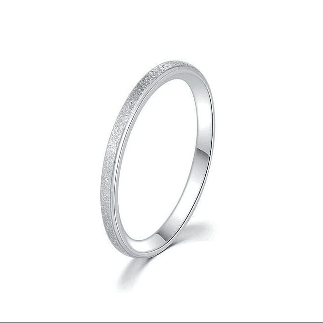 Anillo Escarchado 2mm Acero