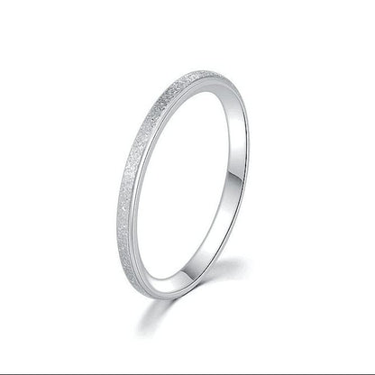 Anillo Escarchado 2mm Acero
