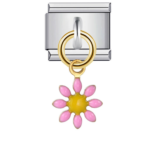 Eslabón Margarita Rosa Colgante