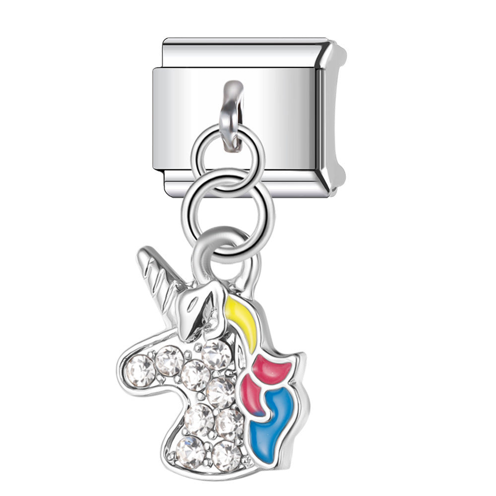 Eslabón Unicornio Brillante Colgante