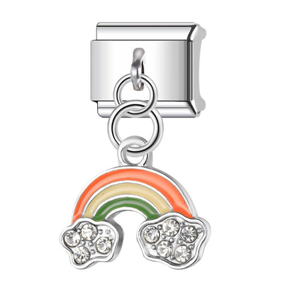 Eslabón Arcoiris Multicolor Colgante