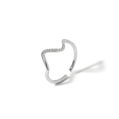 Anillo Zigzag con Brillantes