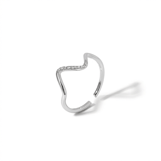 Anillo Zigzag con Brillantes