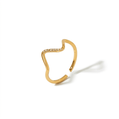 Anillo Zigzag con Brillantes