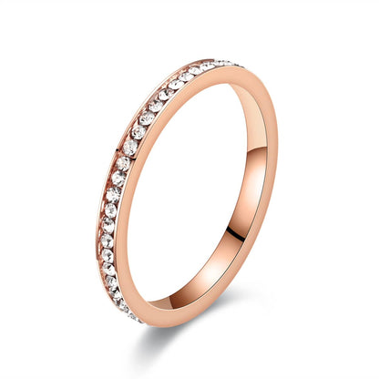 Churumbela 2mm Circonias Oro Rosa