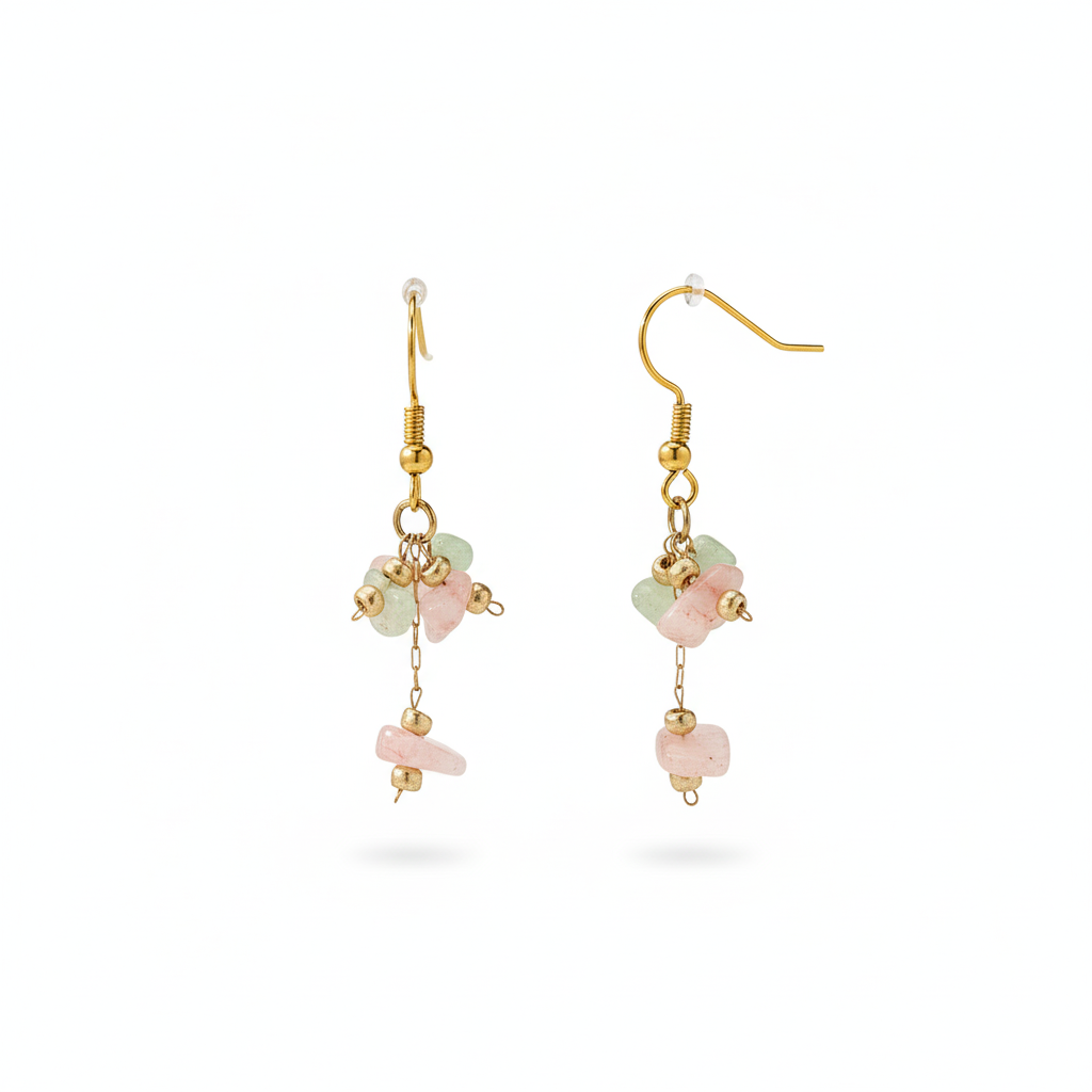 Aretes Piedra Nat Colgantes