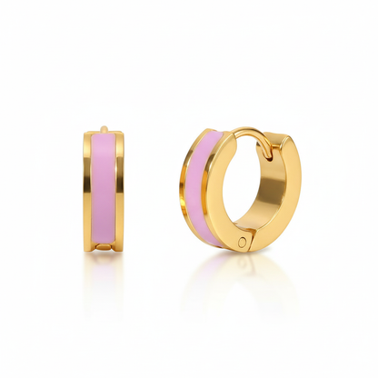 Aretes Huggies 13mm Chapa 18k