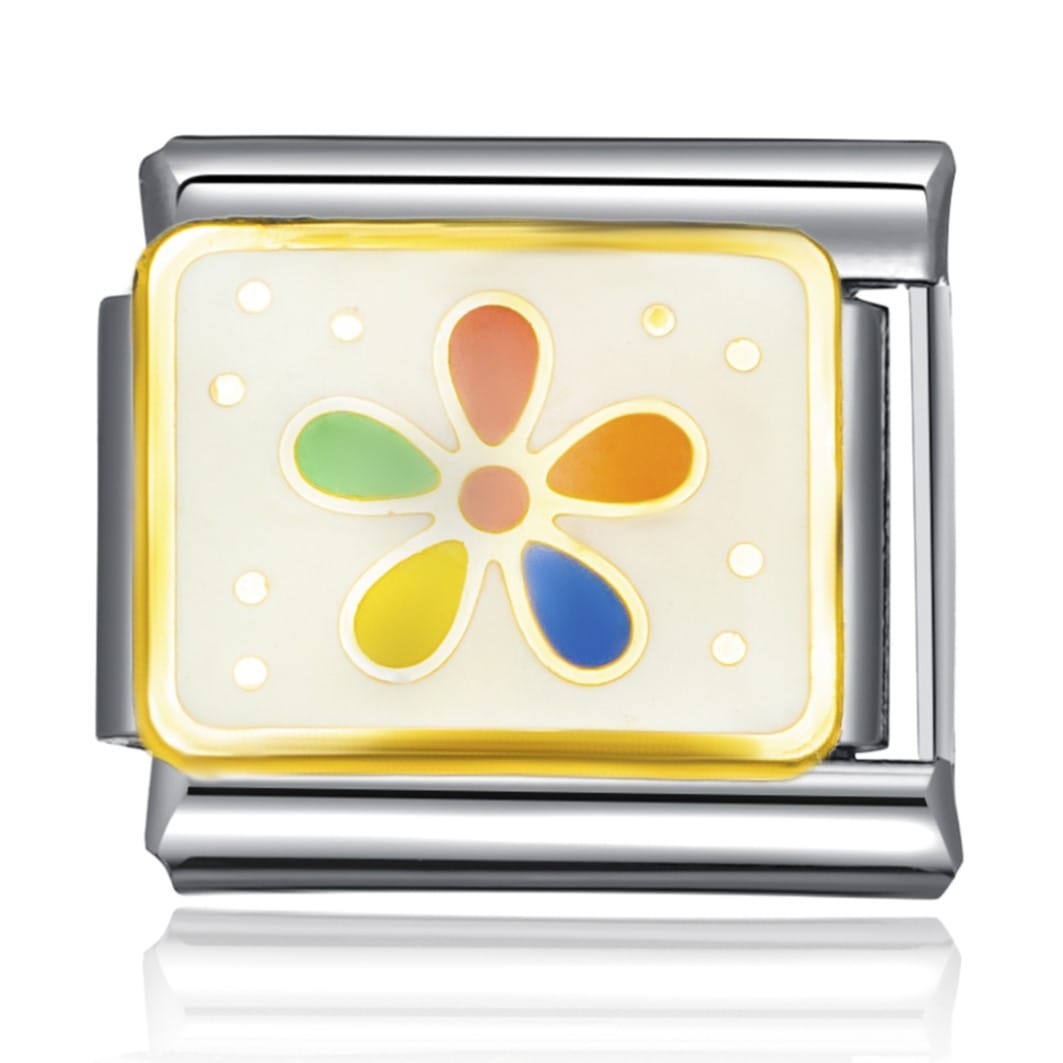 Eslabón Florecita Colores
