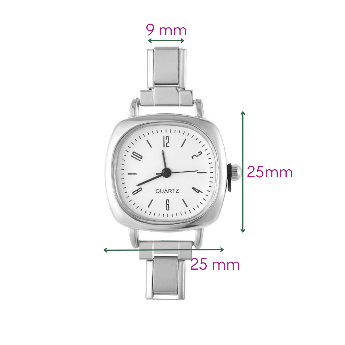 Reloj IT SQ Plateado con Blanco Arábigo