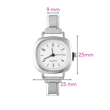 Reloj IT SQ Plateado con Blanco Arábigo