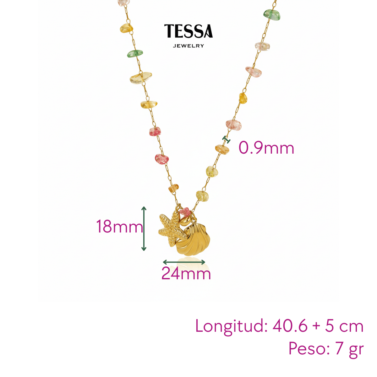 Collar Marimar Chapa 18k