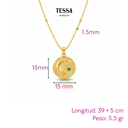 Collar Luna Lienzo Chapa 18k