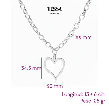 Collar Corazón Silueta