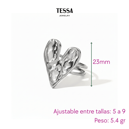 Anillo Corazón Cráter