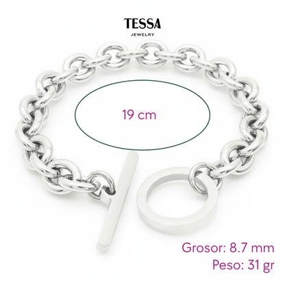 Pulsera Broche Palanca Acero