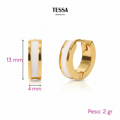 Aretes Huggies 13mm Chapa 18k