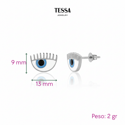 Aretes Ojito Cartoon Acero