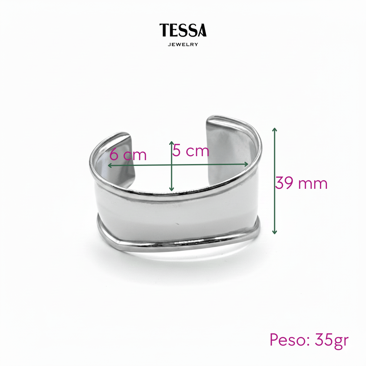 Brazalete Curvo XL Liso