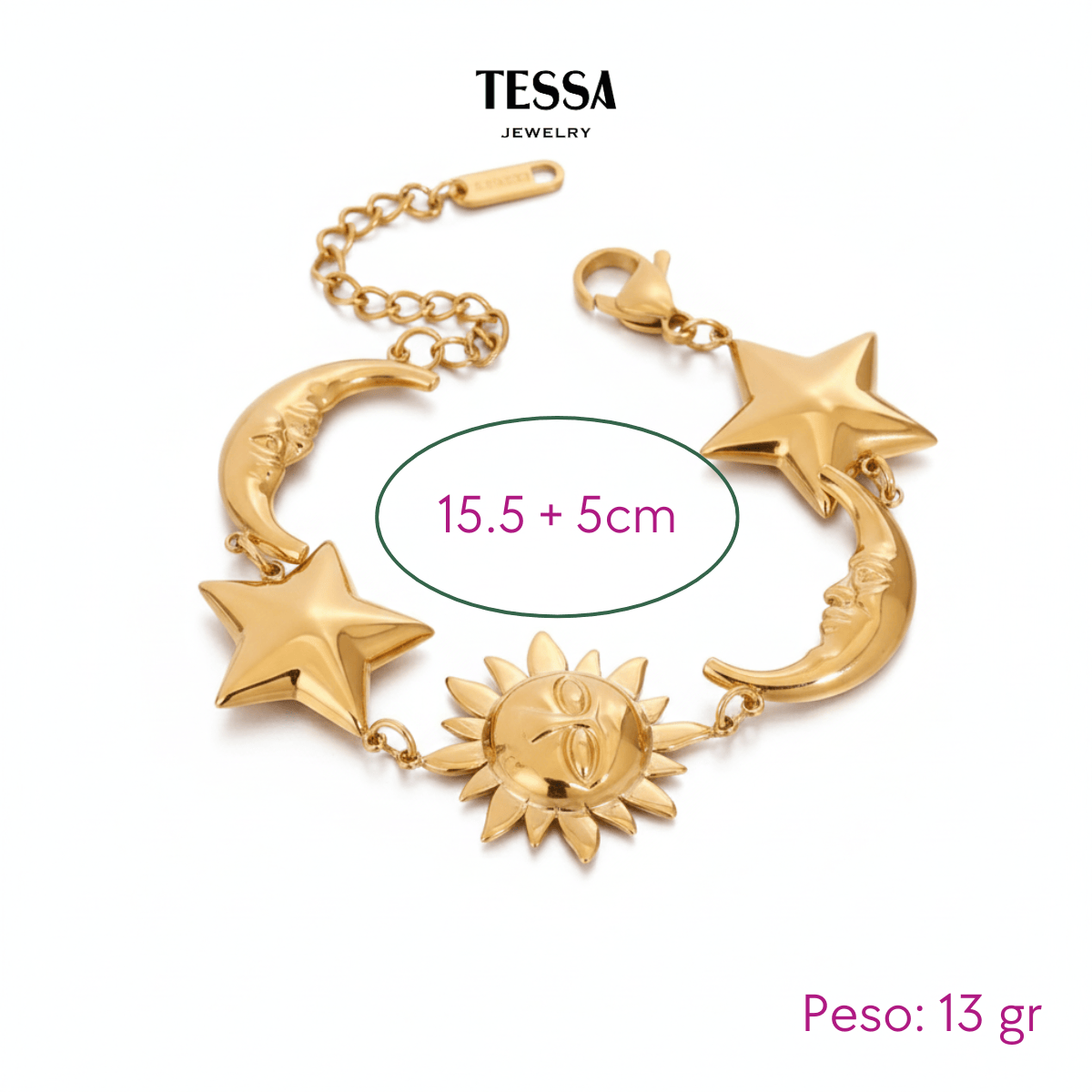 Pulsera Cielo XL Chapa 18k