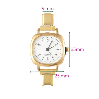 Reloj IT SQ Dorado con Blanco Arábigo