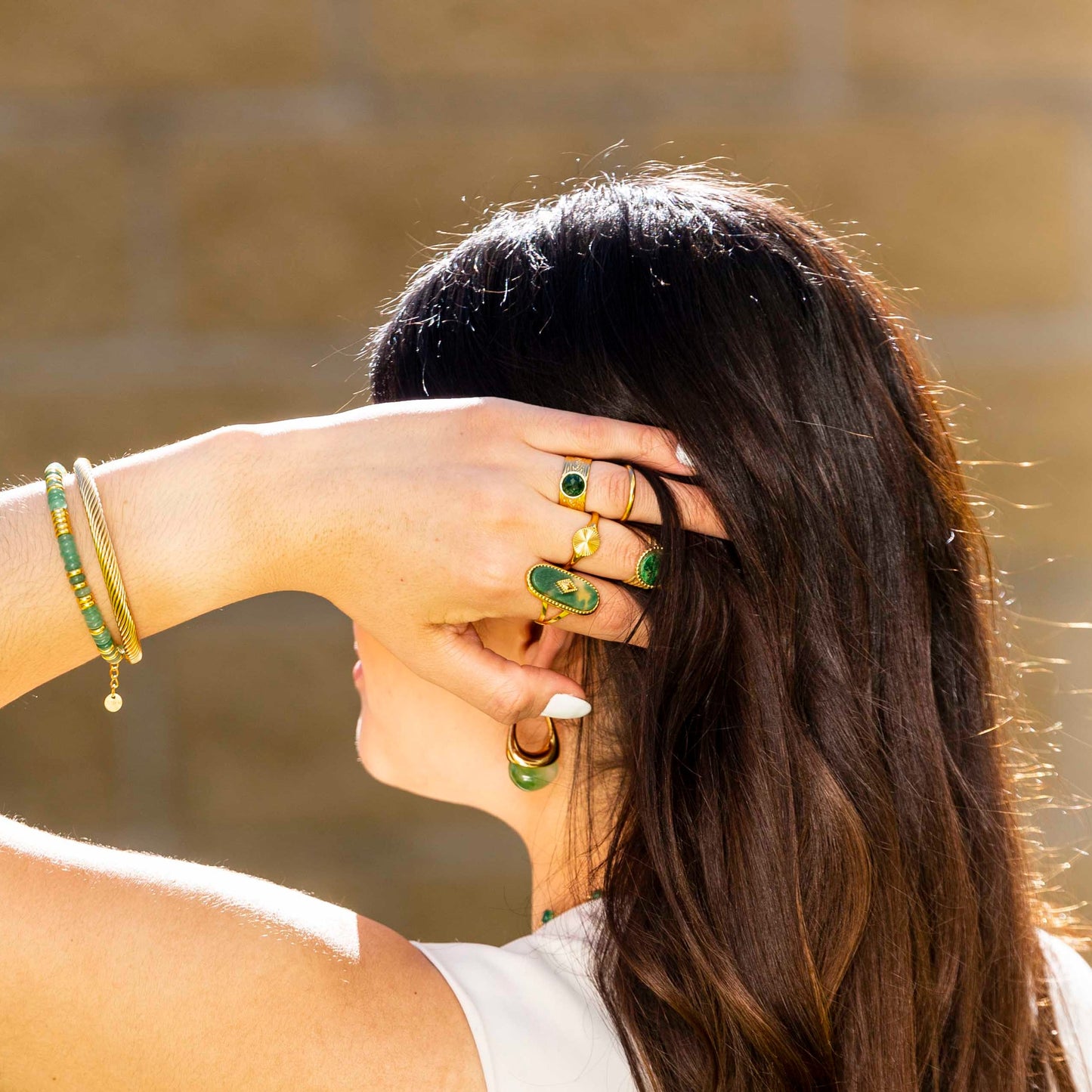 Anillo Sol Chapa 18k