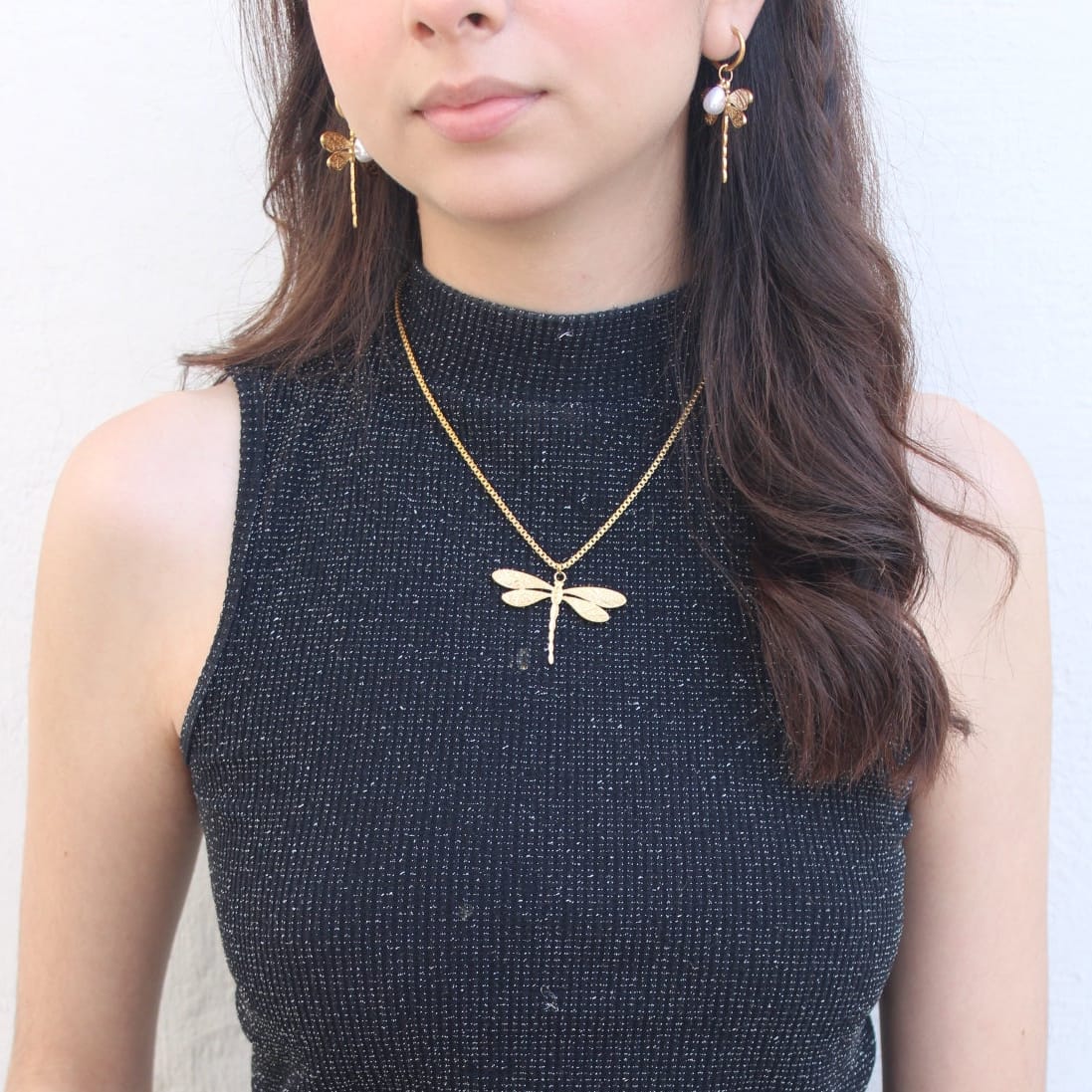 Aretes Super Libelula Chapa 18k