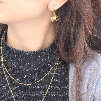 Aretes Sol Colgante
