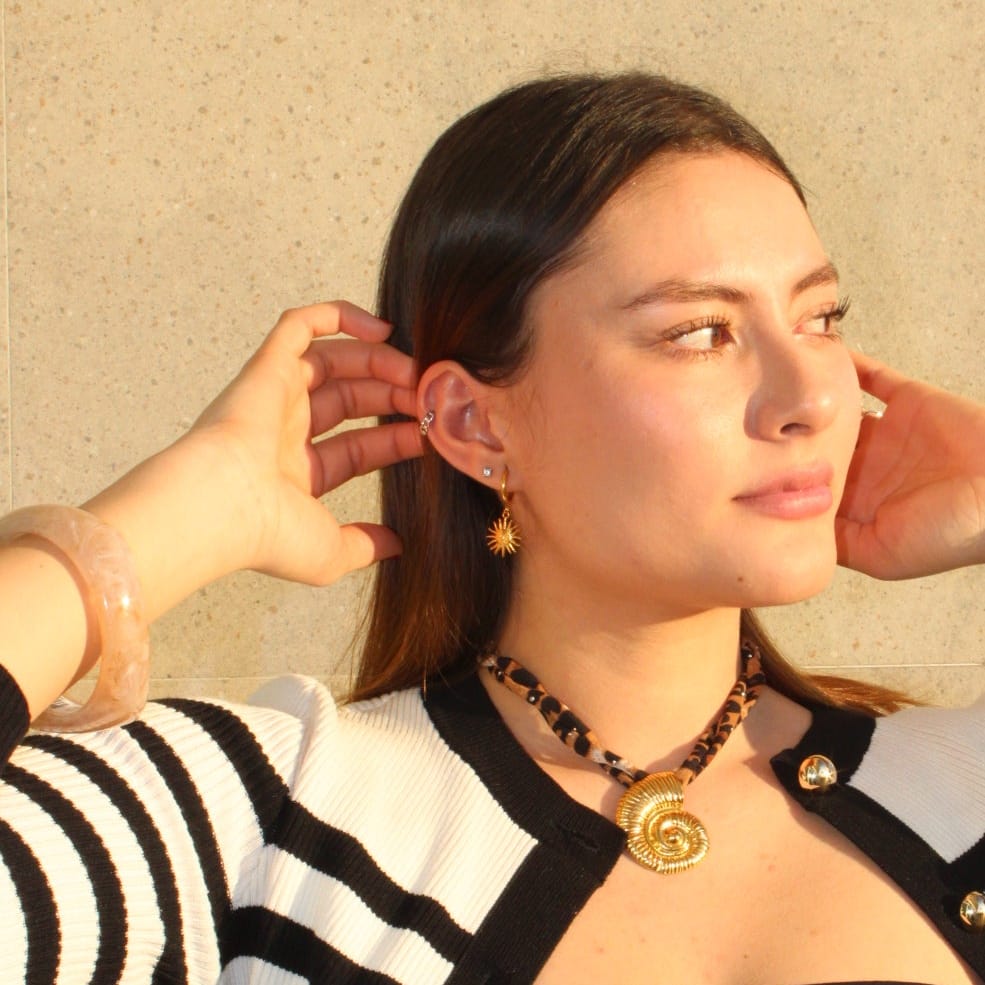 Aretes Sol Colgante