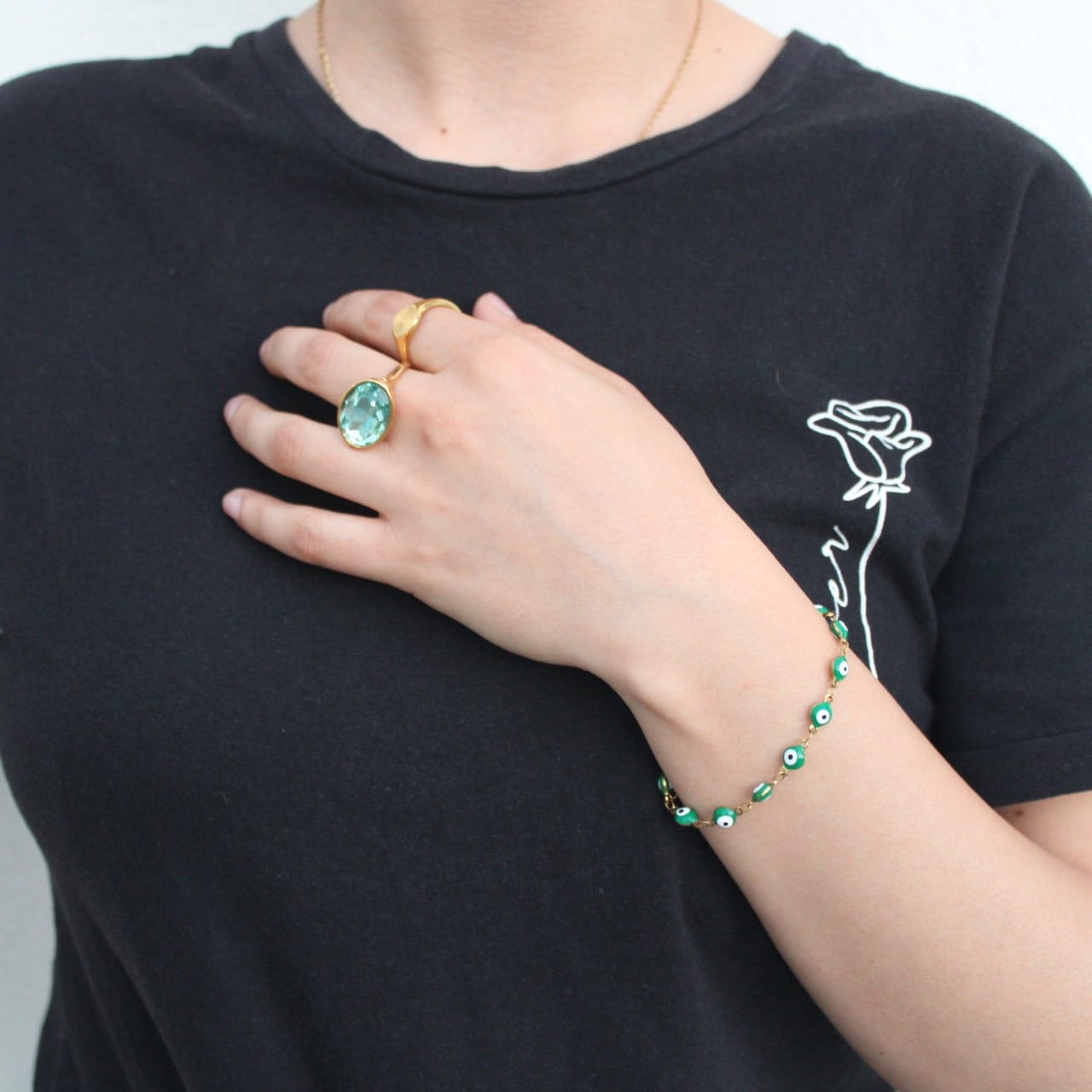 Pulsera Ojitos Azules Chapa 18k