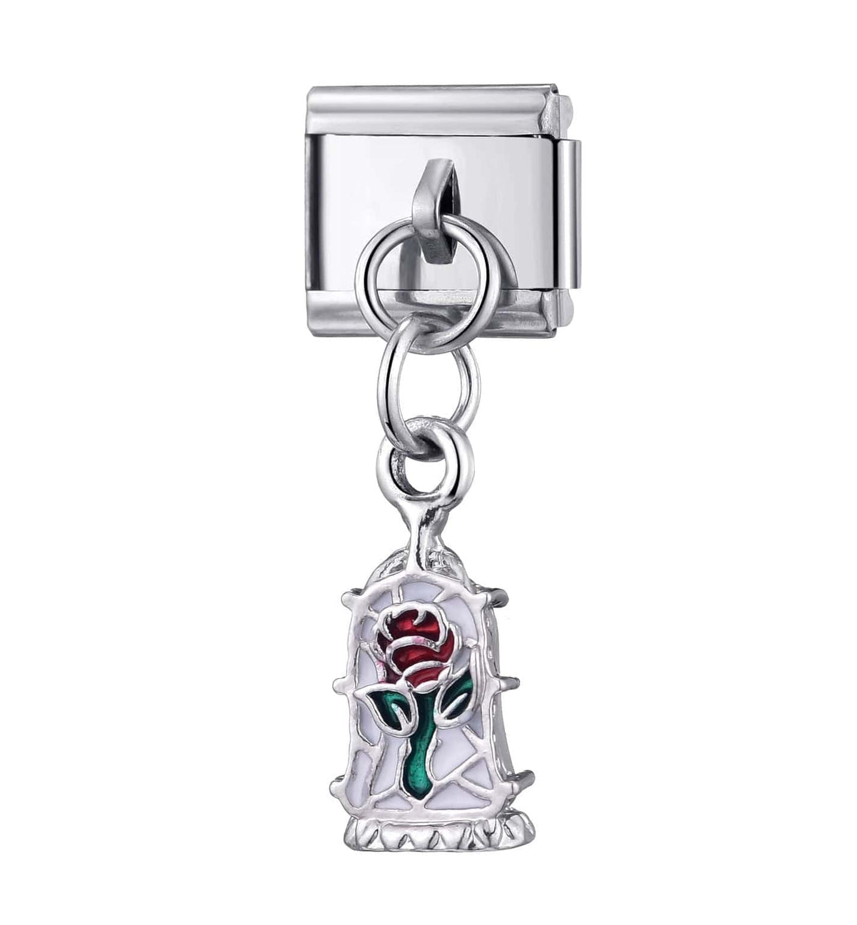 Charm Rosa Bella y Bestia Colgante