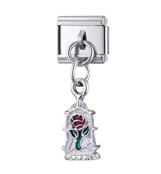 Charm Rosa Bella y Bestia Colgante